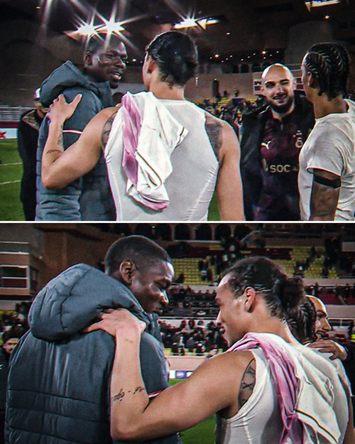 欧冠重逢！博格<a href=/zuqiujingsai/barcelona/ target=_blank class=infotextkey>巴萨</a>内场边寒暄，曼市德比旧将再聚首