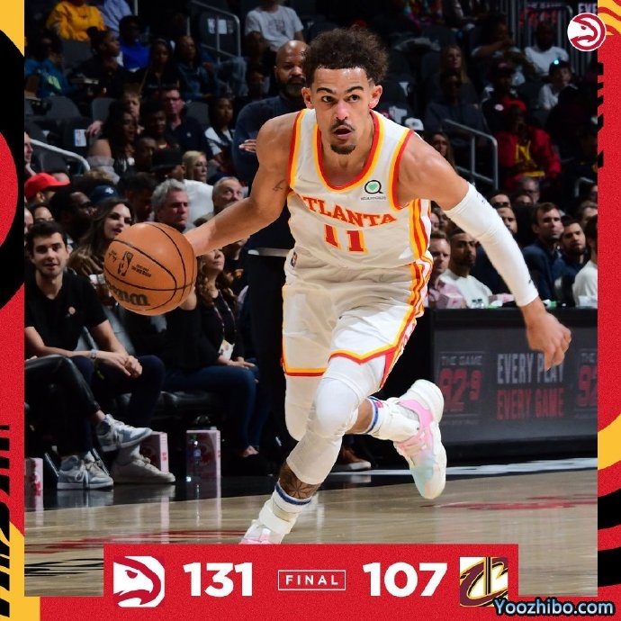 老鹰131-107轻取骑士 特雷-杨30+9 许尔特23分 奥斯曼21+6